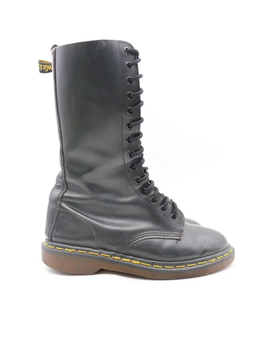 Doc Dr Martens 1914 Women's UK 6 US 8 Made In England 14 Eye Tall Black Boots